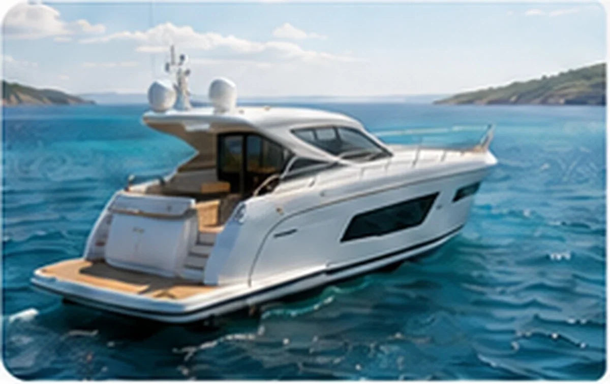 Motor yacht at sea