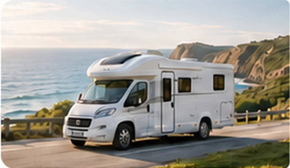 RV travel on a coastal road