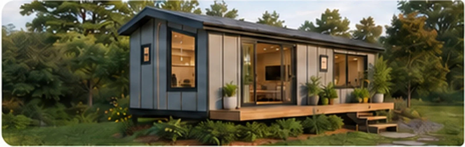 Modern tiny home in nature